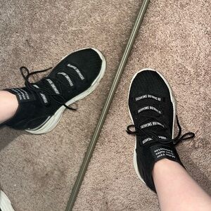 Black high- top DB Shark Sneakers